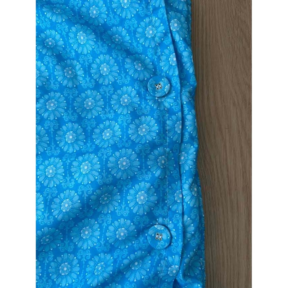 The Pioneer Woman Sweet Rose Quilted King Pillow Sham Floral Lace Trim Blue Red - Picture 4 of 7